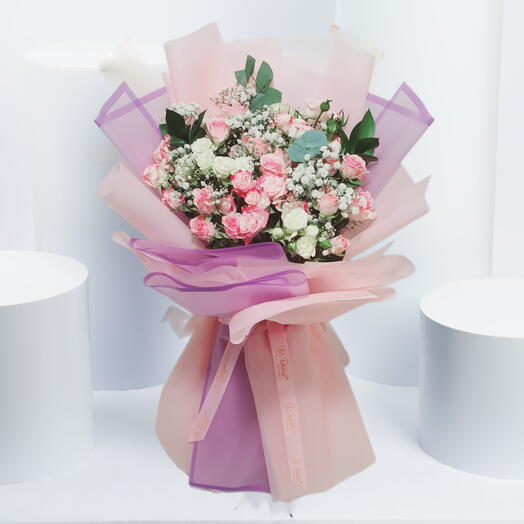 Bouquet de roses spray mixtes