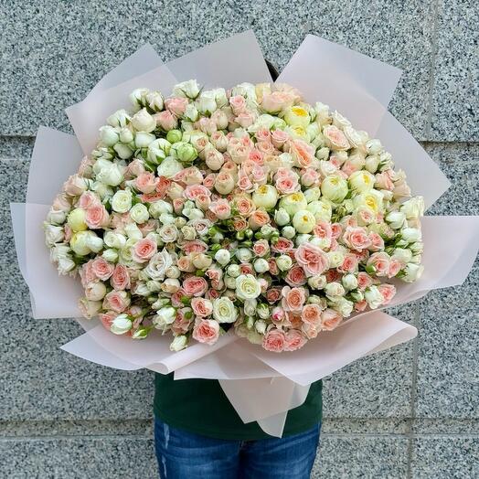 101 кустовая роза микс Чтобы впечатлить