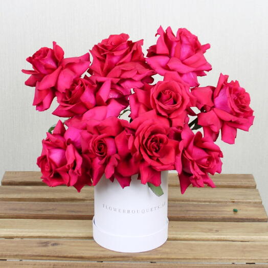 Dark Pink Rose Arrangement 1154