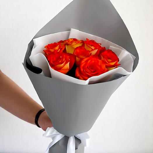 Orange Rose Bouquet - Vibrant Floral Arrangement