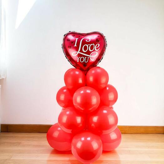 Columna de globos Te amo