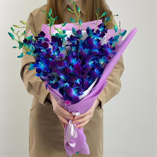 19 Bouquet d'orchidées bleues