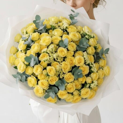 Букет жёлтых роз