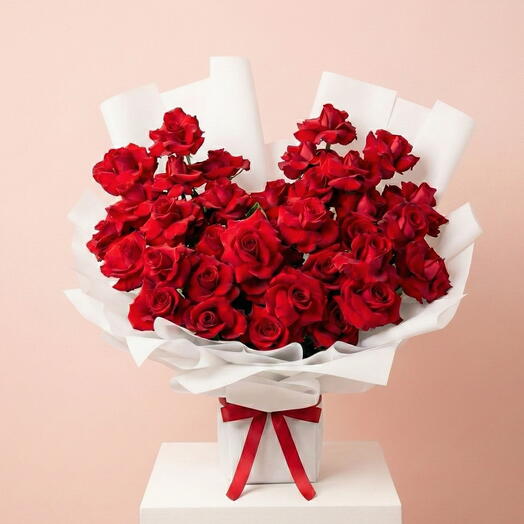 Red Rose 55 — The Valentine  Bouquet