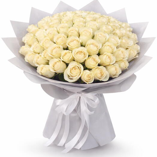 51 White Roses Bouquet