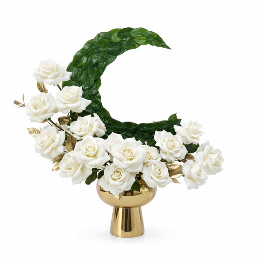 Luna Creciente de Ramadán - Blanca y Verde