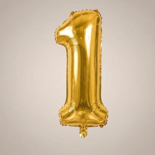 بالون هيليوم أزرق رقم 1 مقاس 32 بوصة - زينة عيد ميلاد | أبوظبي