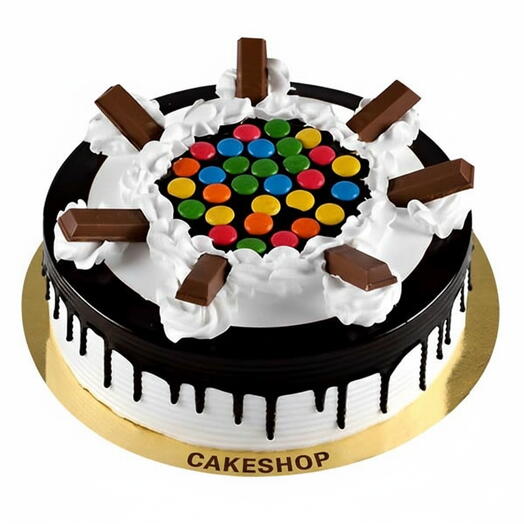 كيك بكريمة مع قطرات الشوكولاتة (بدون بيض، 1 كجم)