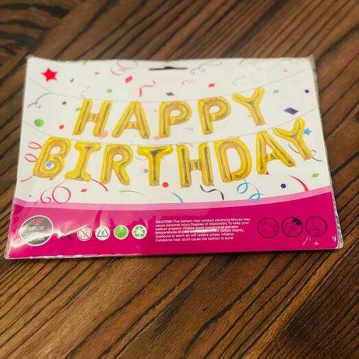 Globos de aluminio con el alfabeto de feliz cumpleaños