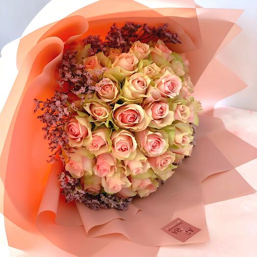 Pastel rose bouquet for women s day