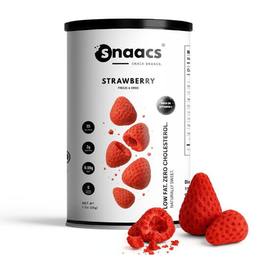 SNAACS Whole Freeze-Dried Strawberries | No Added Sugar | Naturally Crunchy Fruit Snack - 1 oz | 28 g