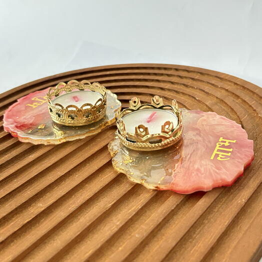 Подсвечники-дии в форме короны «Счастливого Дивали» для чайных свечей (набор из 2 шт.)