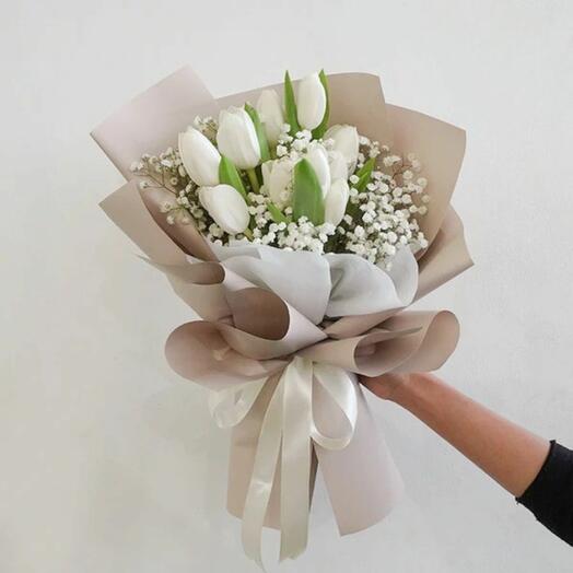 White Tulips Bouquet