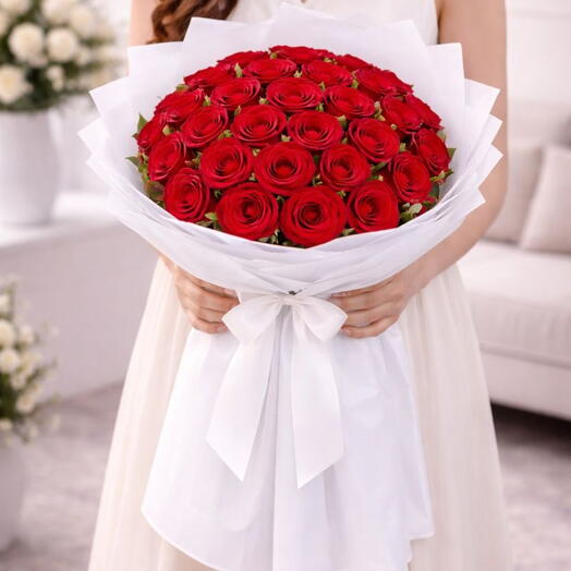 Bouquet de roses rouges