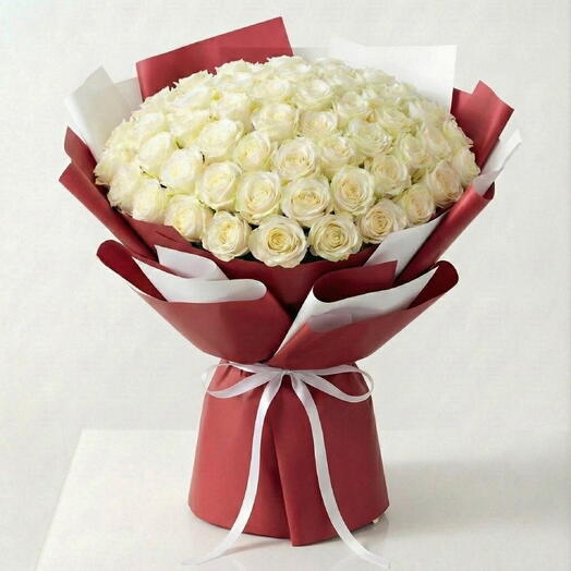 Love Latte - 51 Fresh white roses