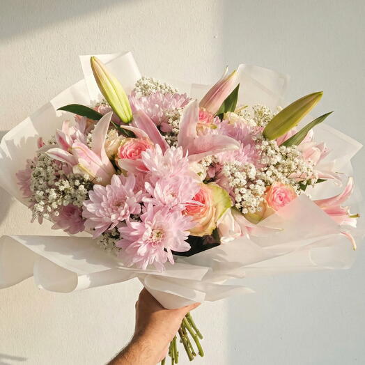 Pink Blush Lily Grace Bouquet