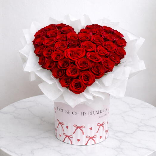 Fait avec amour - cœur rouge