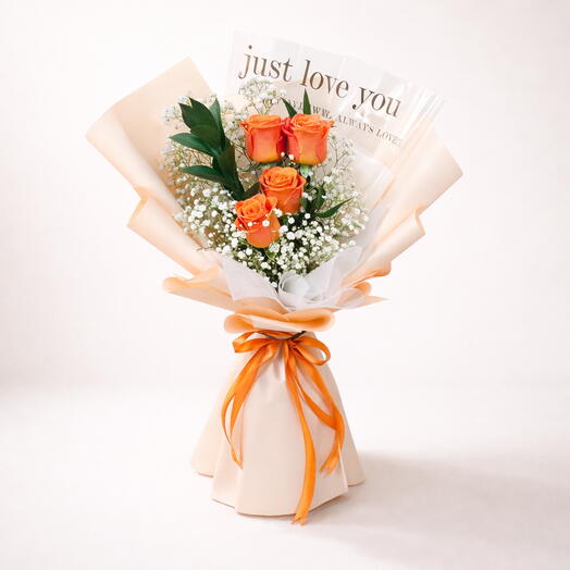 Orange Roses Small Bouquet HPF217