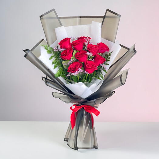 Букет из 10 красных роз