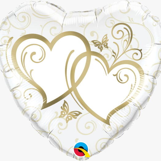 White Heart Shaped Foil Balloon-5218