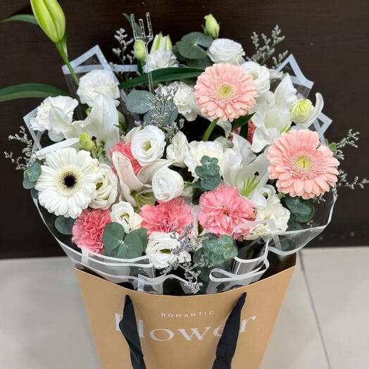 White and  pink nice bouquet