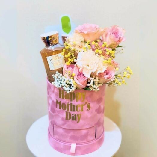 Mother s Day Hamper with Fresh Flowers in Box