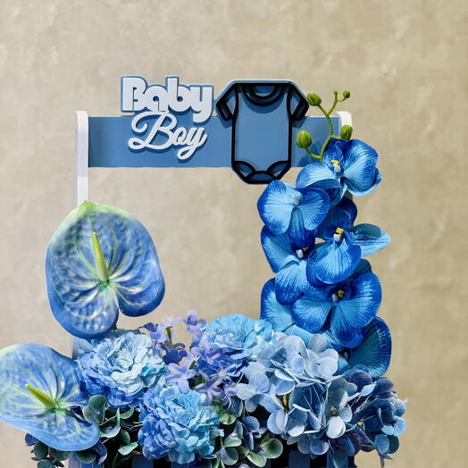 Baby boy artificial real touch stand