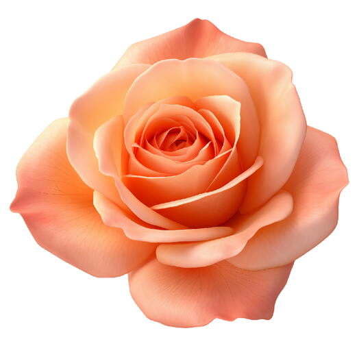 Персиковая роза за стебель