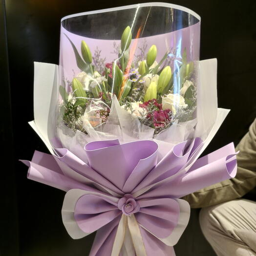 Lavender  lace bouquet