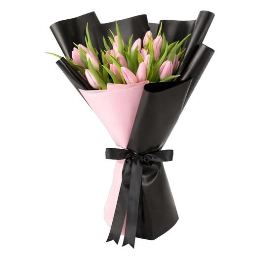 25 pink  tulip bouquet