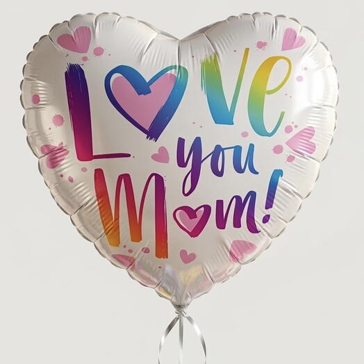 Love You Mom Foil Balloon | Helium Surprise Balloon