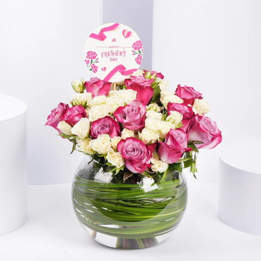 Mothers Day Flowers in Fish Bowl