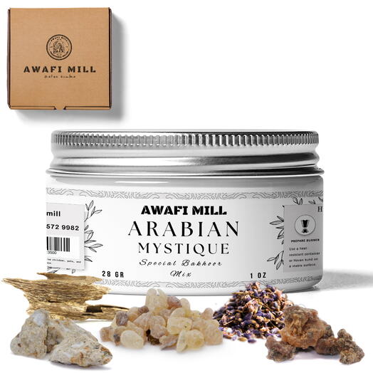 AWAFI MILL Arabian Mystique Bakhoor Mix — специально созданное благовоние для успокающего эффекта — флакон 170 г (6 унций)