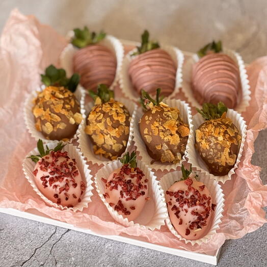 Strawberry in Callebaut chocolate