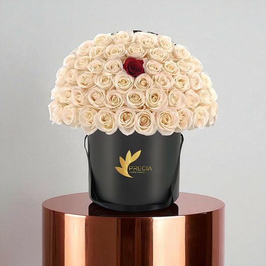 Белая роза на годовщину