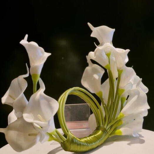 Bridal Handle White Calla Bouquet