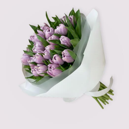 Purple lilac: stem purple tulip