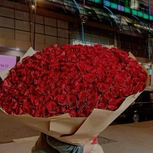 Bouquet grandiose de luxe de 500 roses rouges