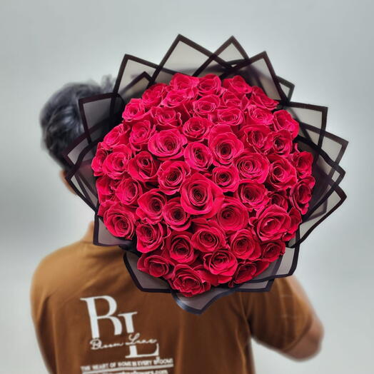 Bouquet de 51 roses rouges
