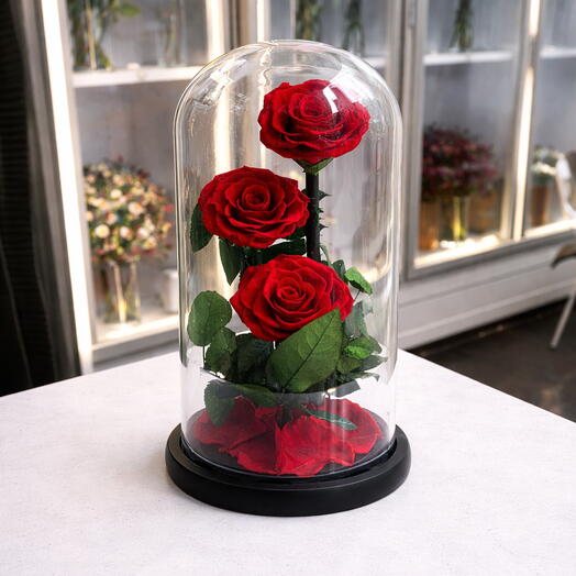 Премиум вечные 3 розы