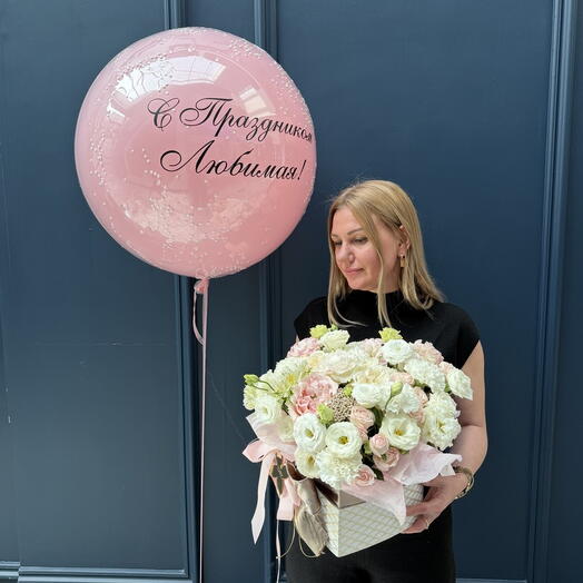 Heart of flowers "With love forever"