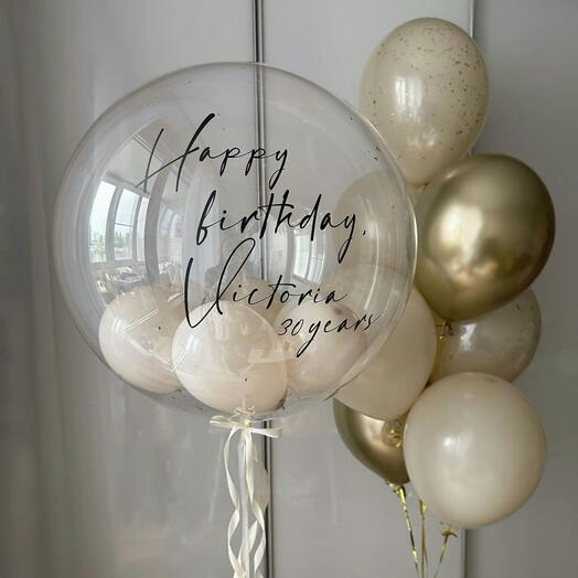 Set with bubble balloon