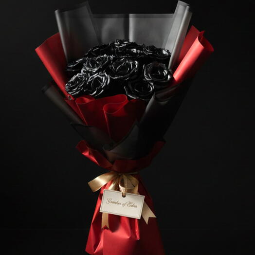 11:11 Make a Wish — Midnight Elegance Black Roses