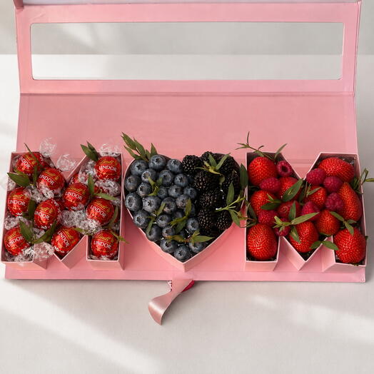 La mejor mamá de todas – Caja de regalo premium con frutos rojos surtidos de Fruitify