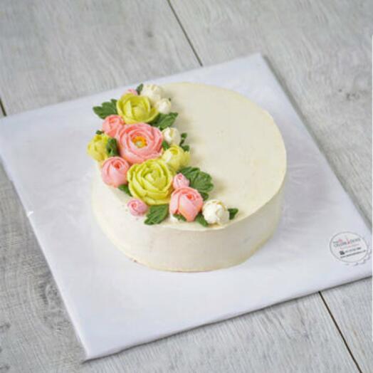 Сладкий ванильный торт