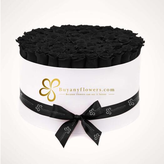 Lovely Black Rose Arrangement