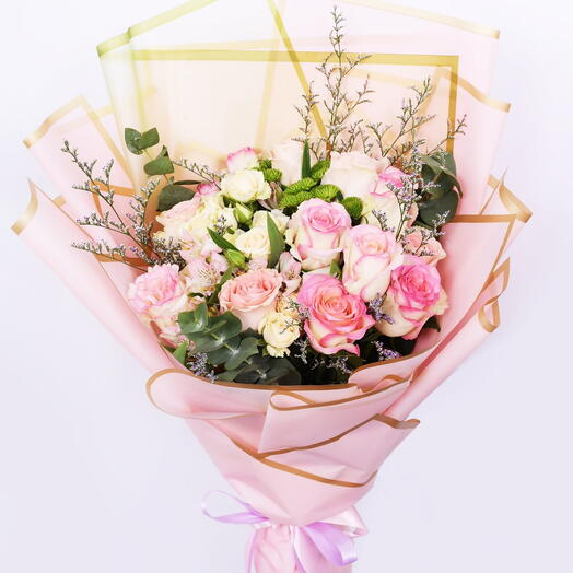 Розовый букет