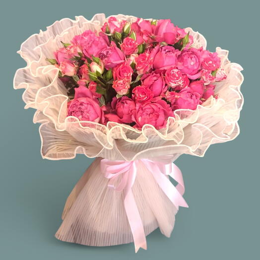 Эффектный смешанный букет