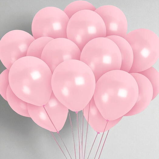 Pink Helium Latex Balloons - 20pcs