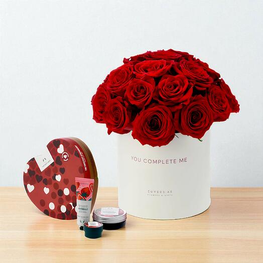 Timeless Red Roses   Strawberry Heart Gift Box